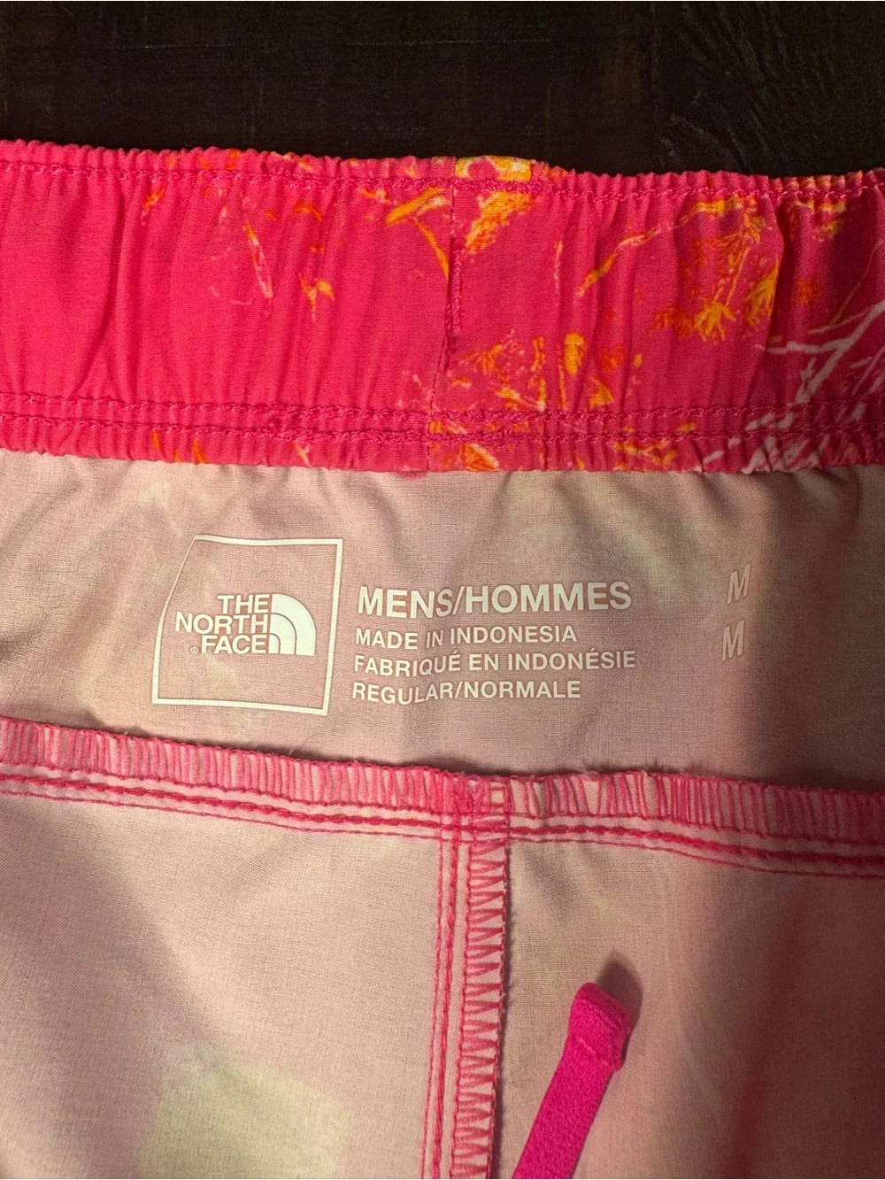 The North Face Hot Pink & Orange Printed Board Shorts